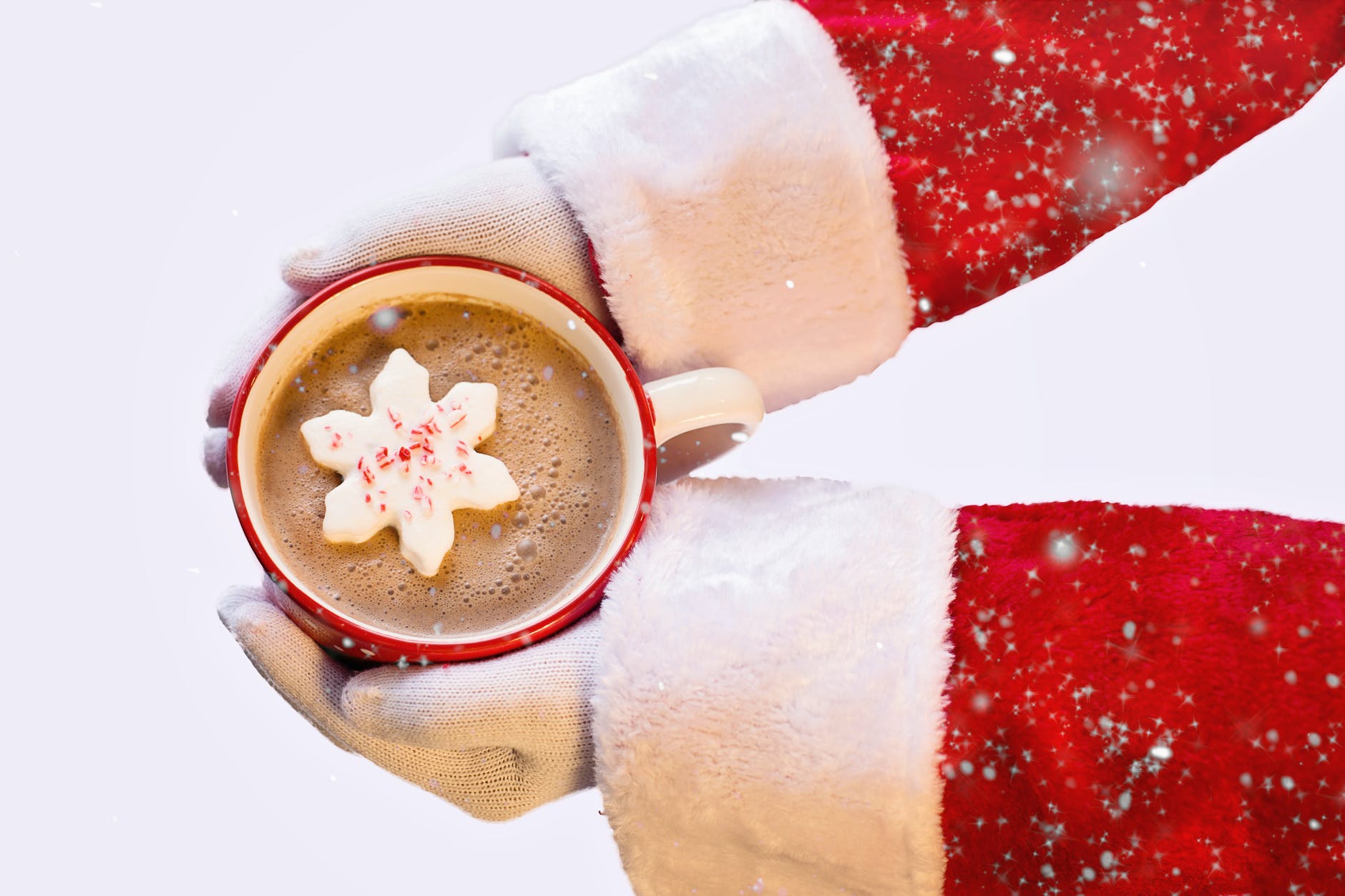 person holding cup of hot chocolate