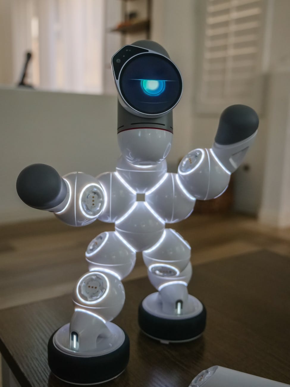 white and black robot toy