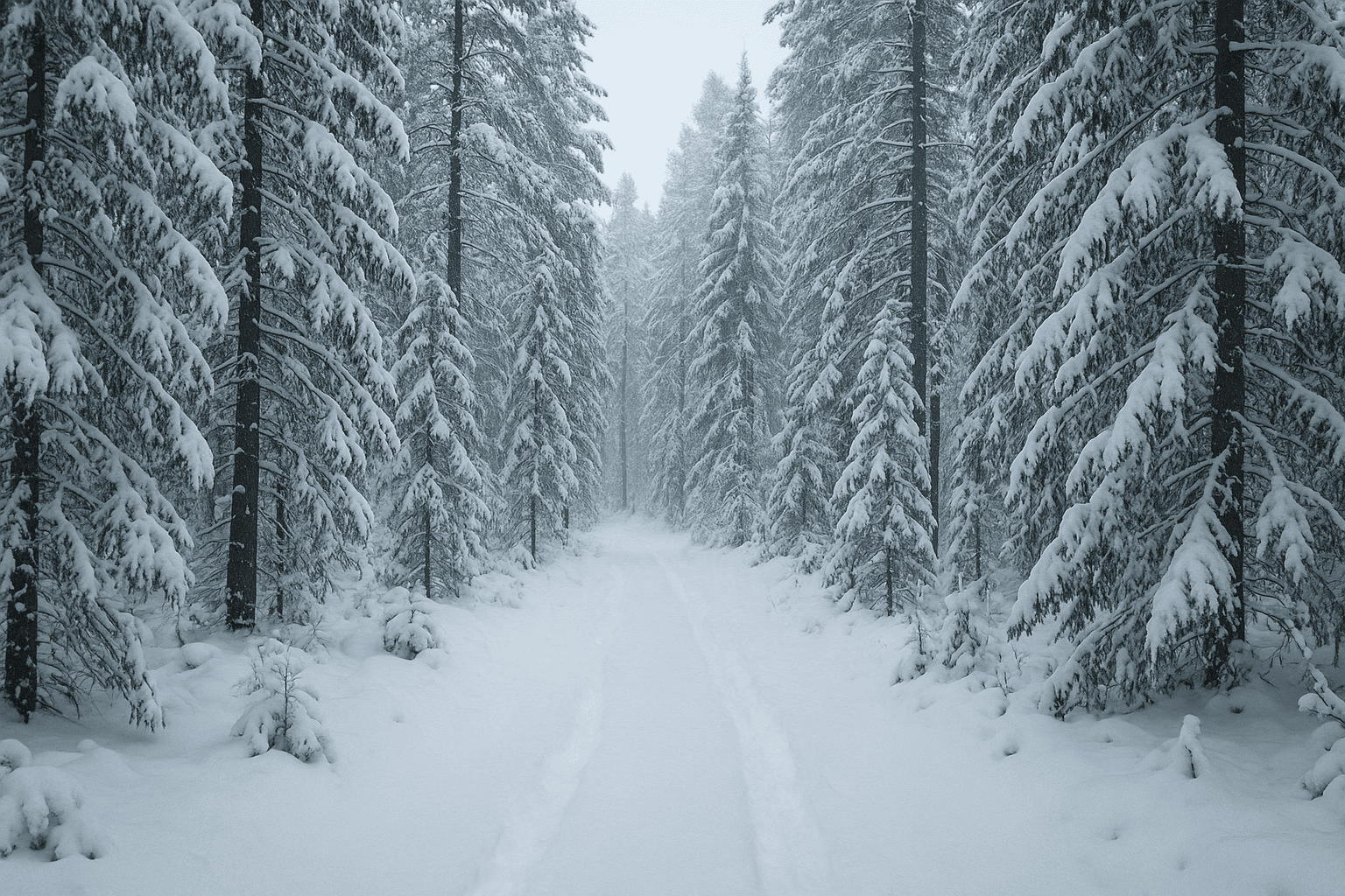 När snön äntligen faller över Jokkmokk