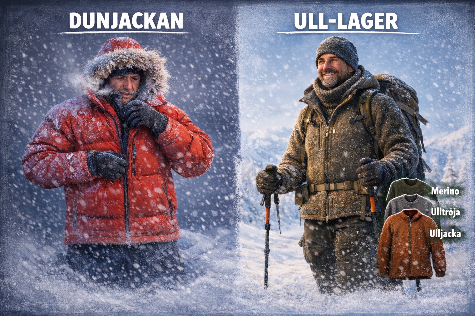 Varför jag väljer ull framför dun när termometern visar -30°